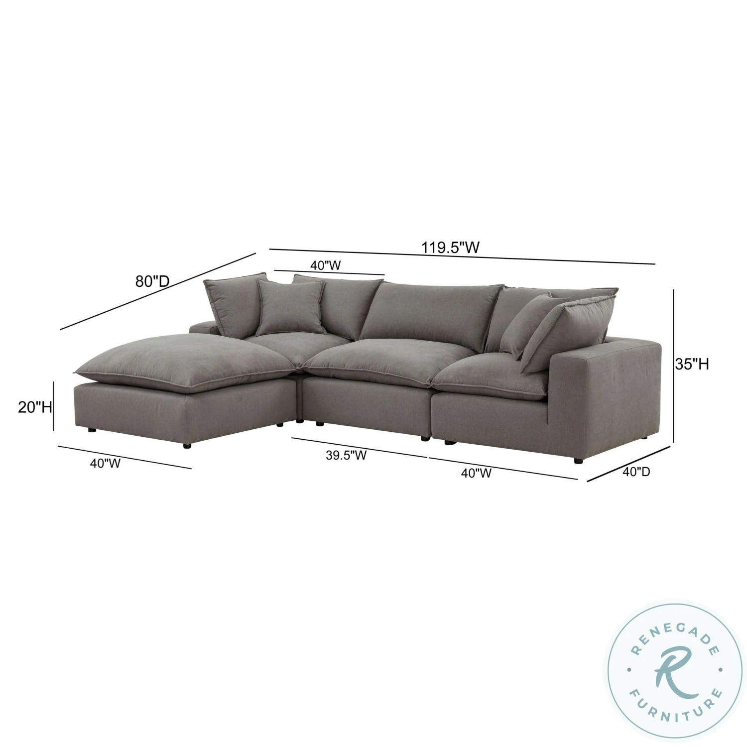 Cali Slate Sectional - Image 8