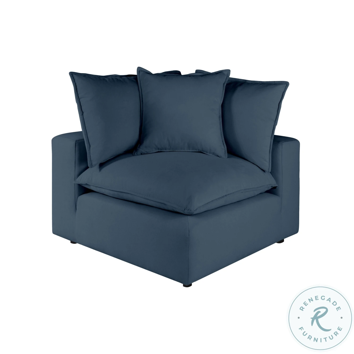 Cali Navy Modular Loveseat - Image 9