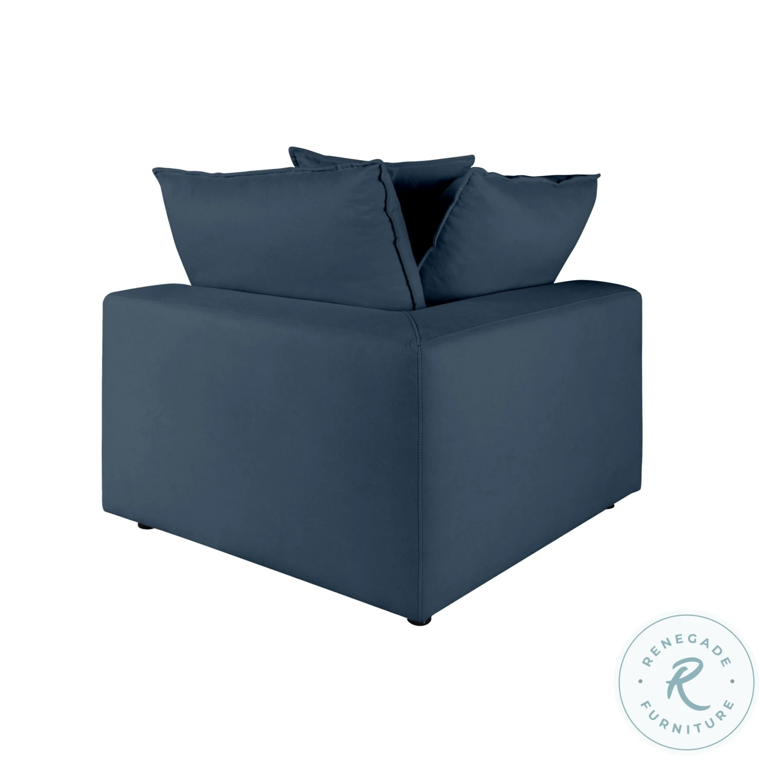 Cali Navy Modular Loveseat - Image 10