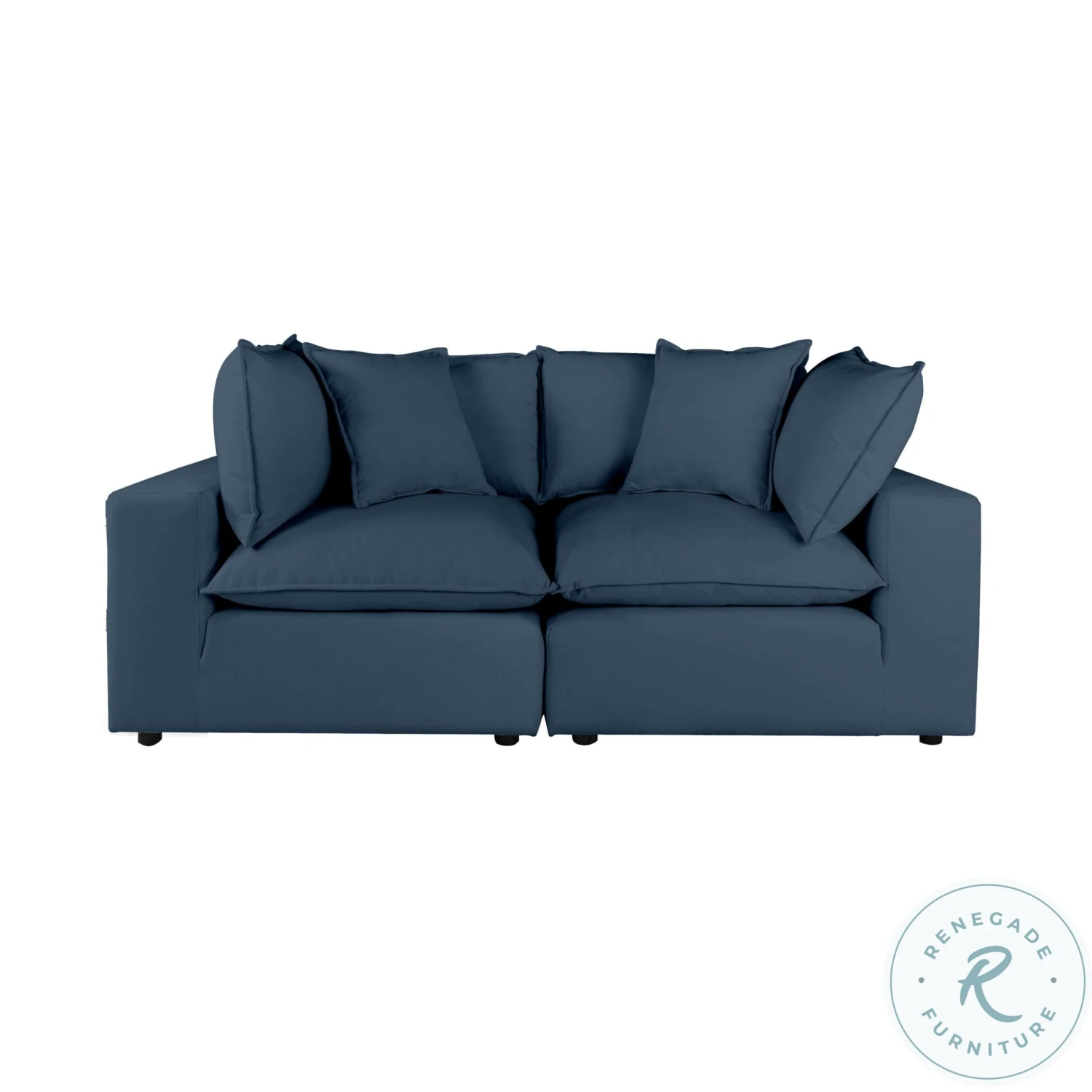 Cali Navy Modular Loveseat