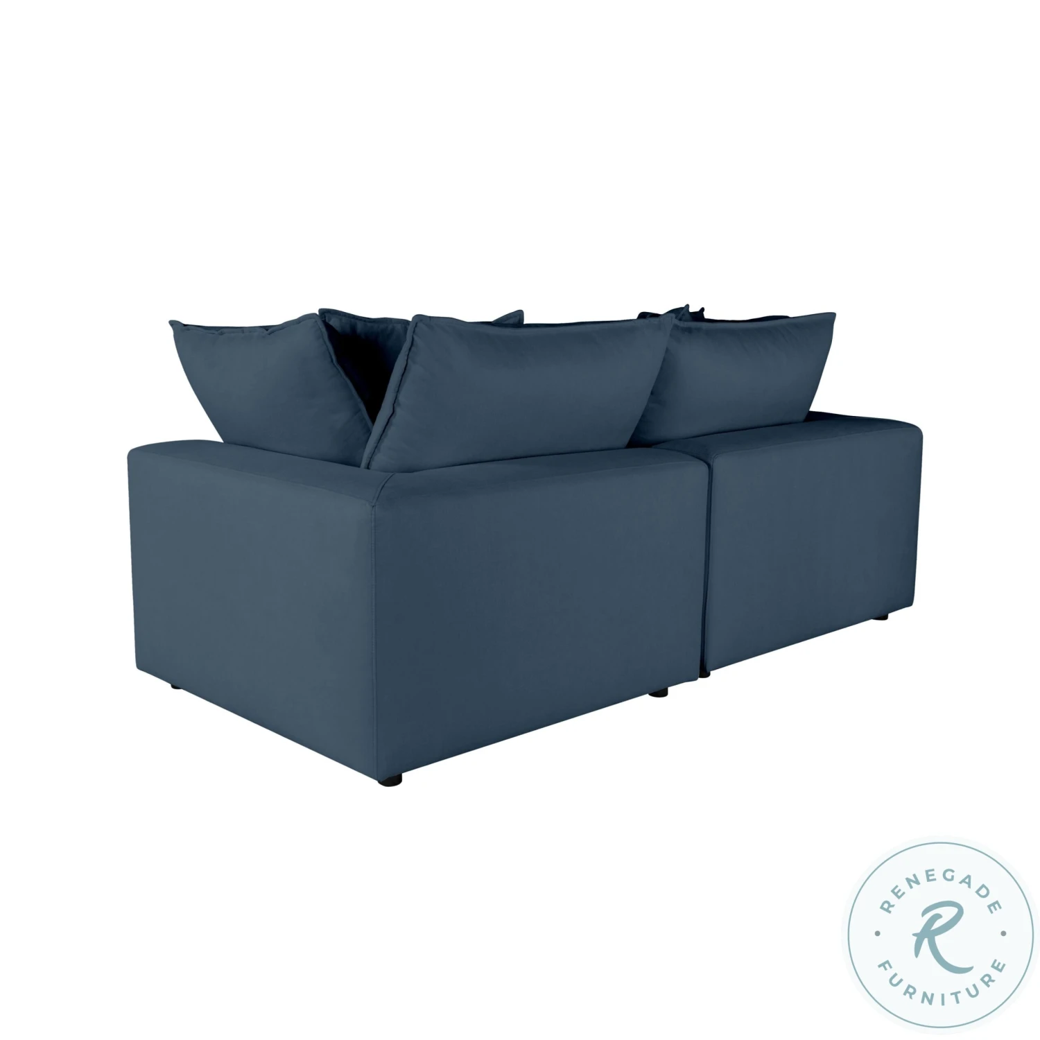 Cali Navy Modular Loveseat - Image 5