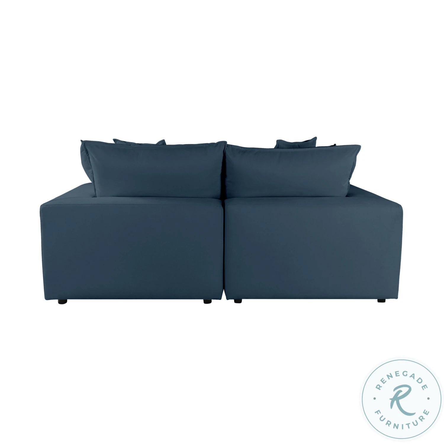 Cali Navy Modular Loveseat - Image 6