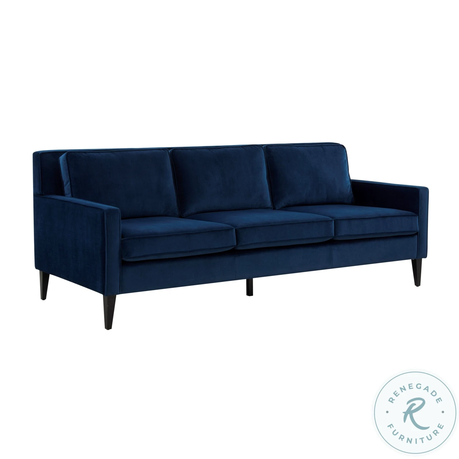 Luna Sapphire Blue Velvet Sofa