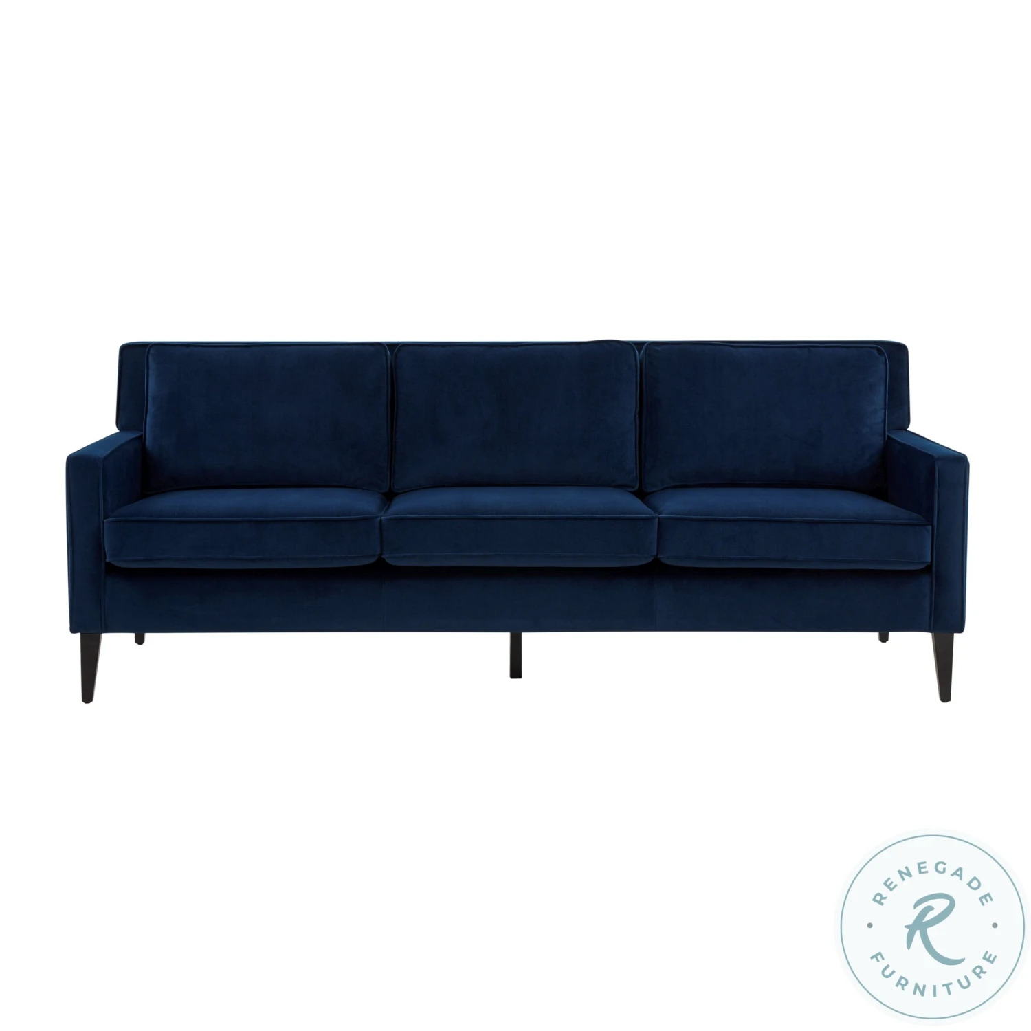 Luna Sapphire Blue Velvet Sofa - Image 3