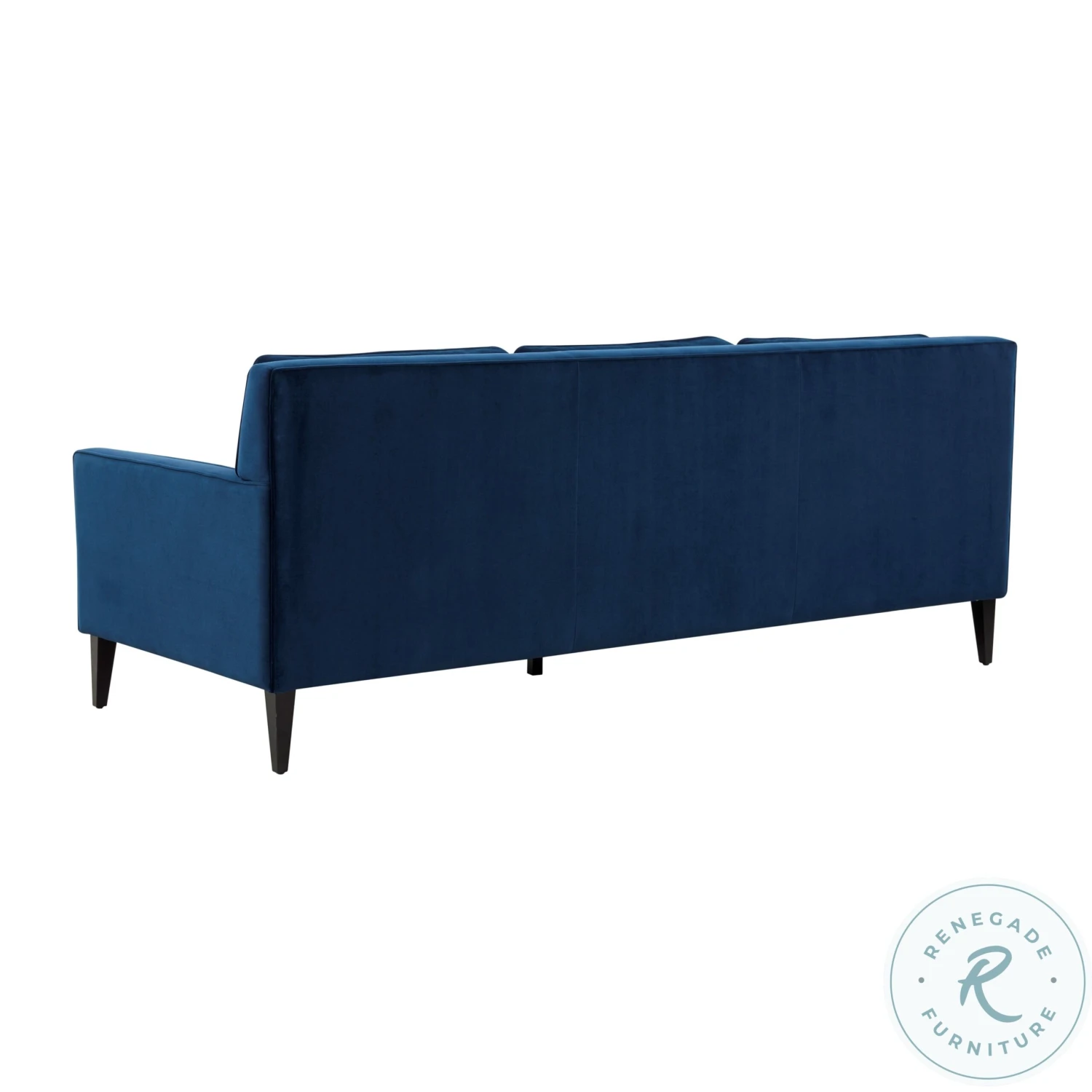 Luna Sapphire Blue Velvet Sofa - Image 4