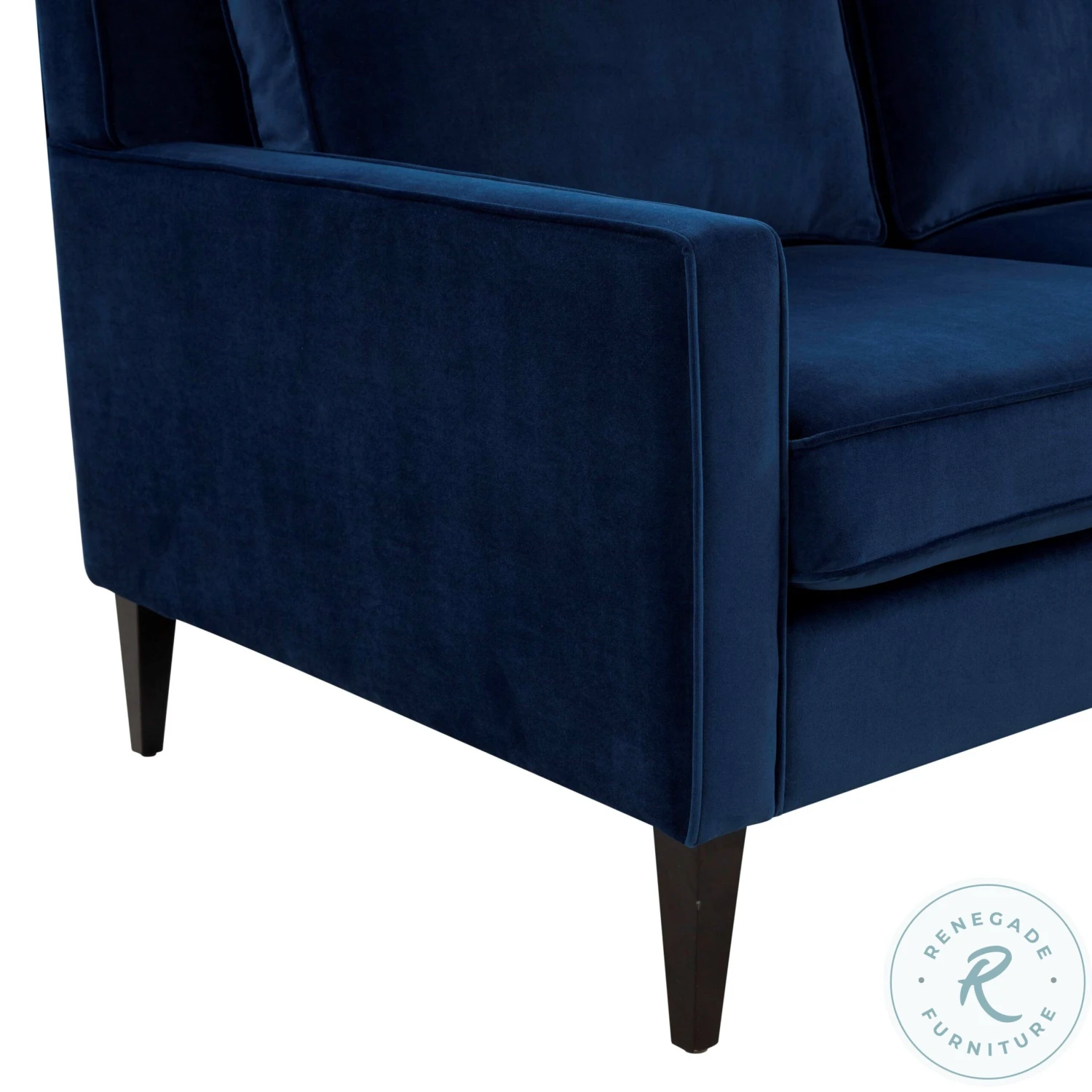 Luna Sapphire Blue Velvet Sofa - Image 5