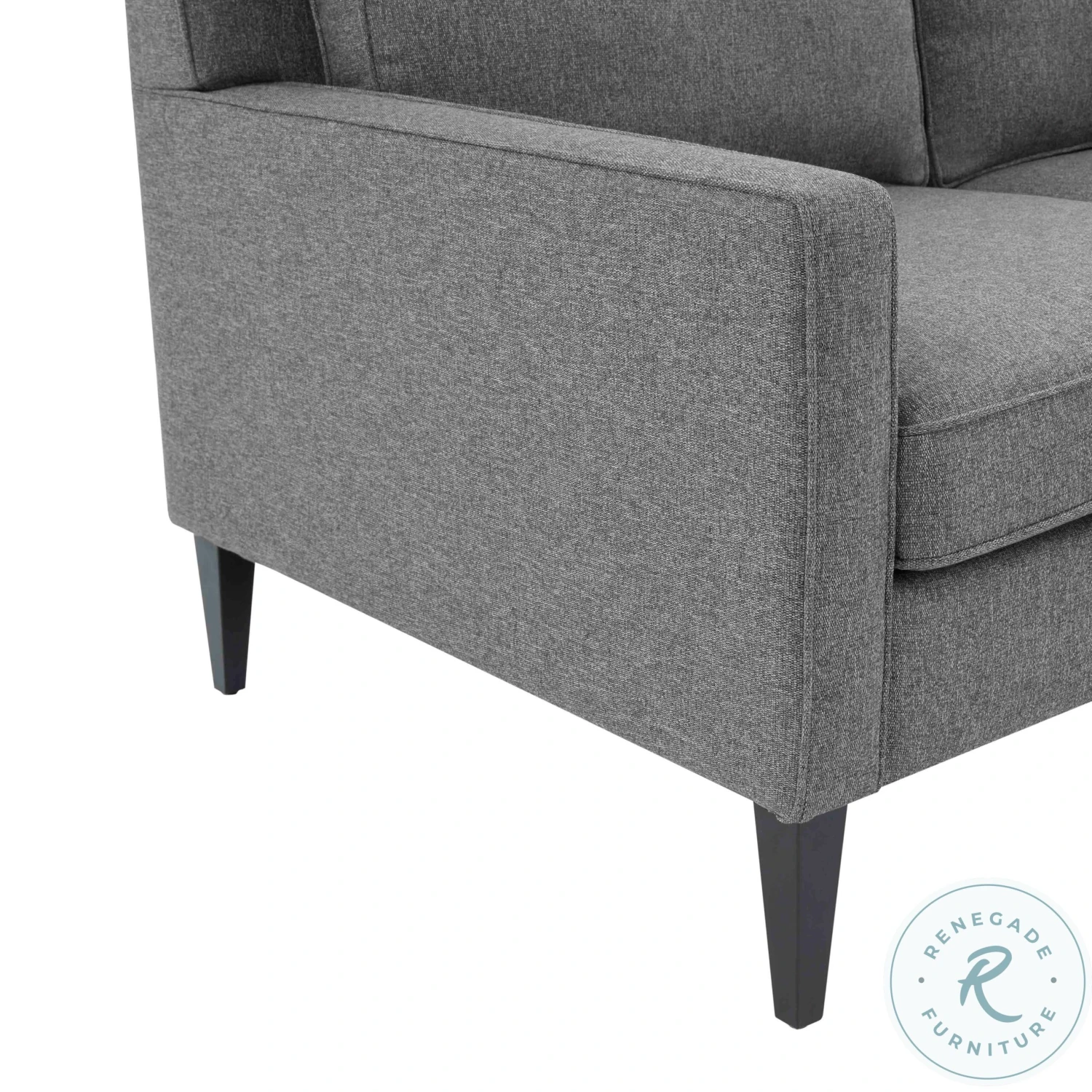 Luna Gray Tweed Loveseat - Image 5