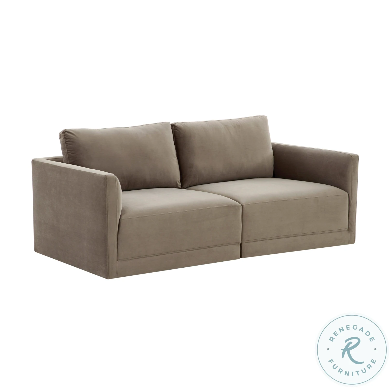 Willow Taupe Velvet Living Room Set - Image 9