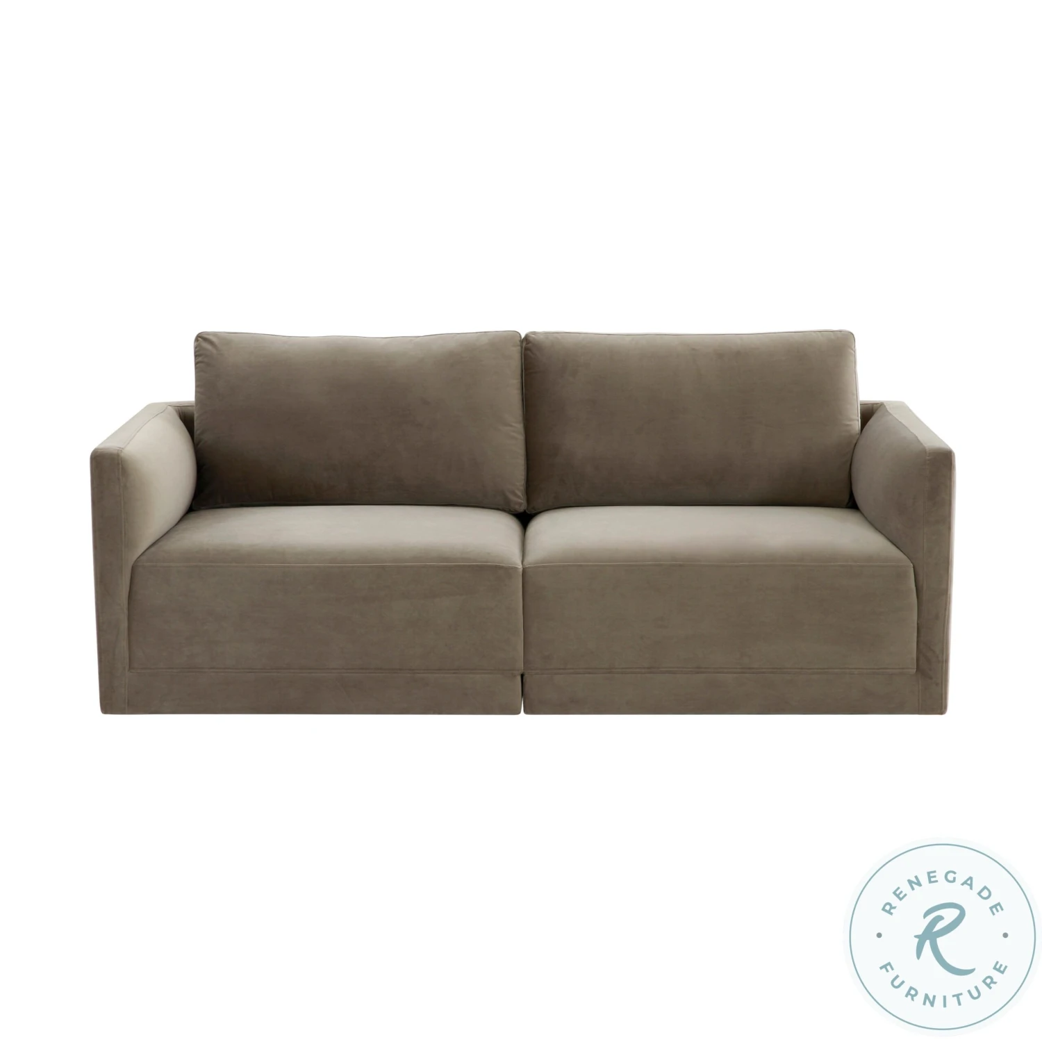 Willow Taupe Velvet Living Room Set - Image 7
