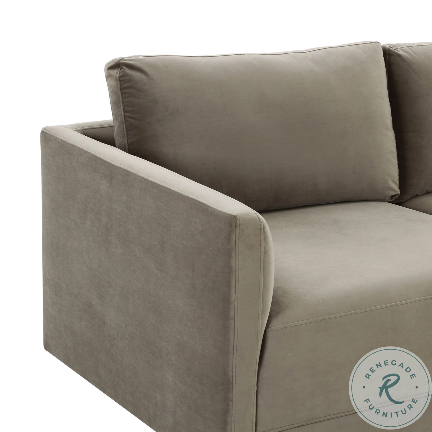Willow Taupe Velvet Modular Sofa - Image 6
