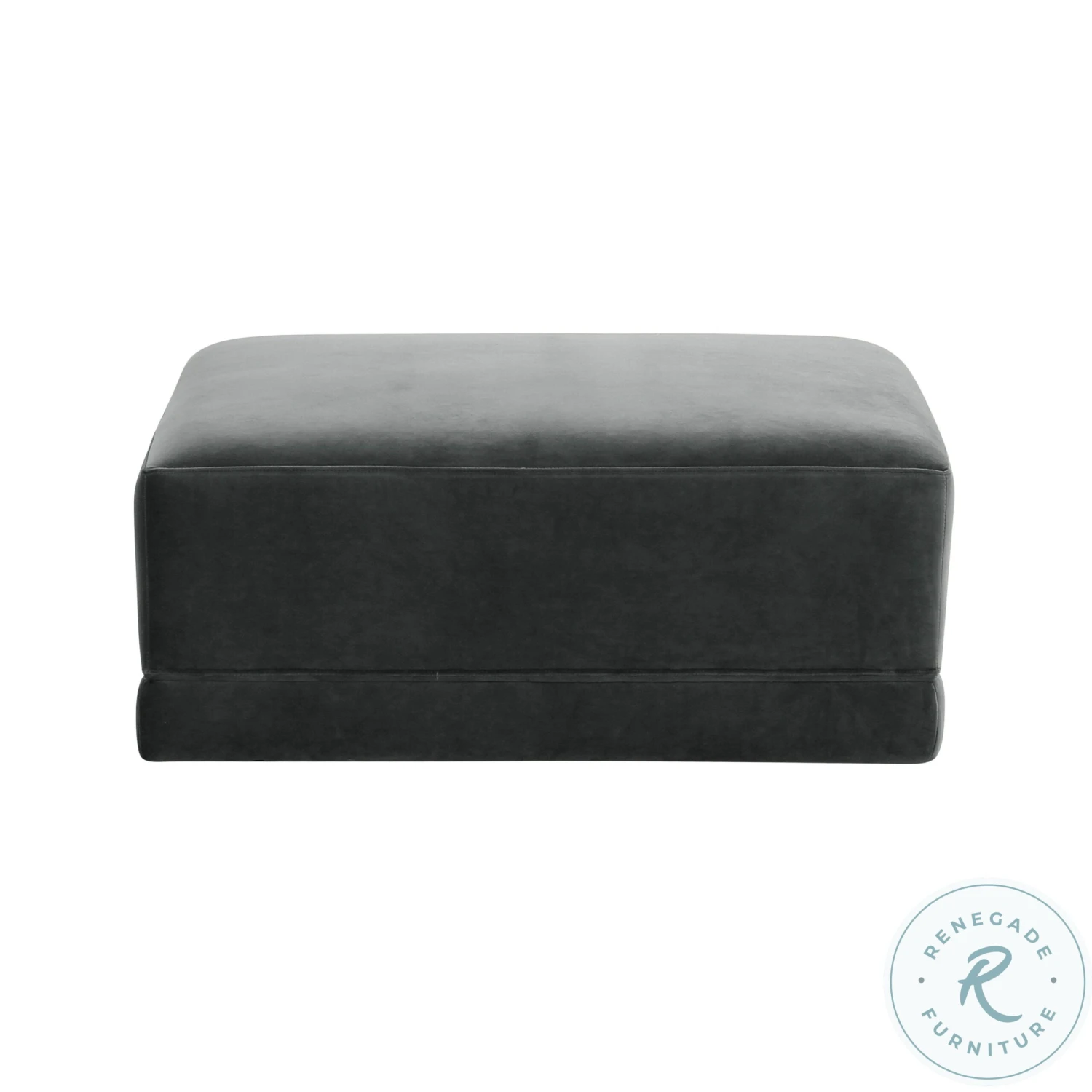 Willow Charcoal Velvet Ottoman