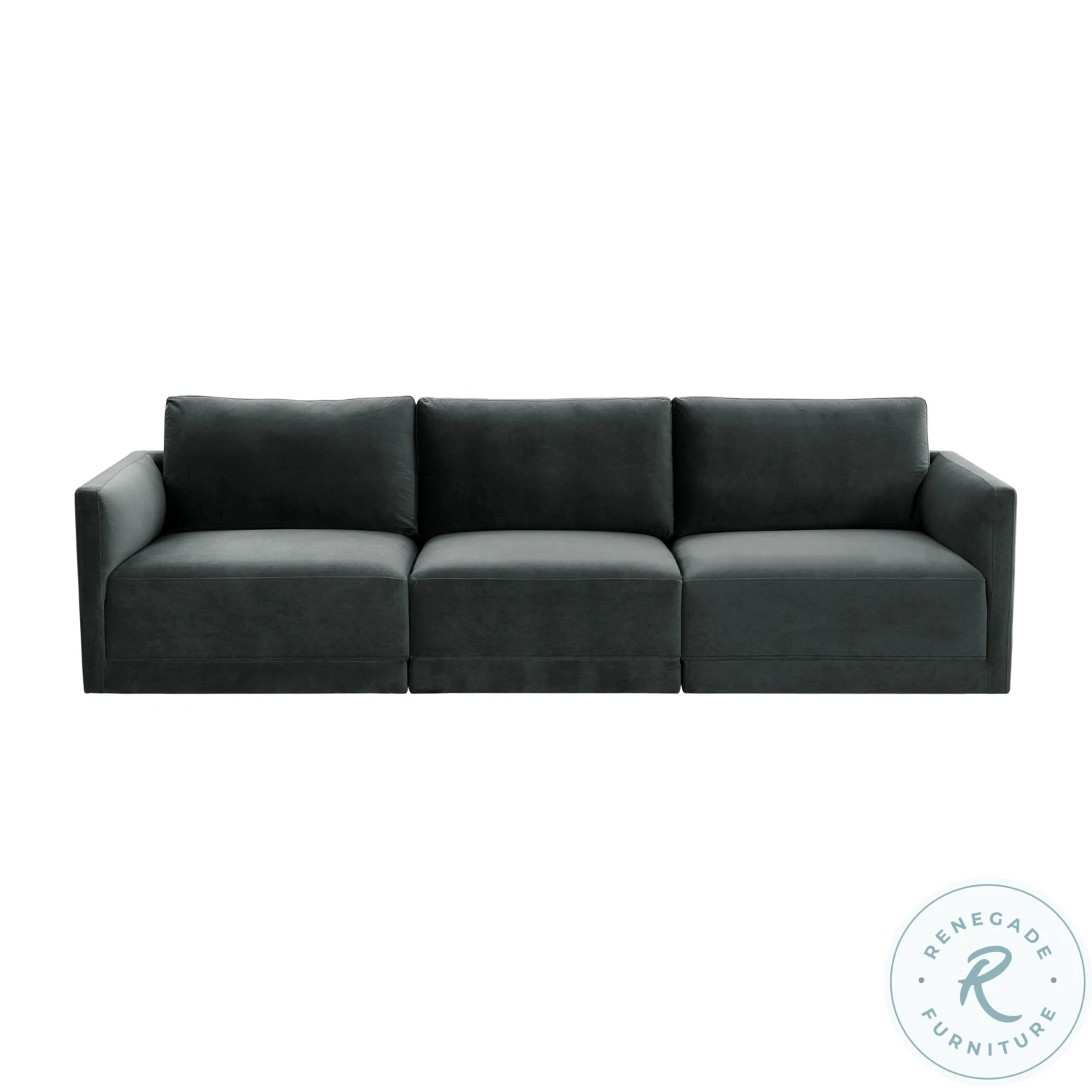 Willow Charcoal Velvet Modular Sofa