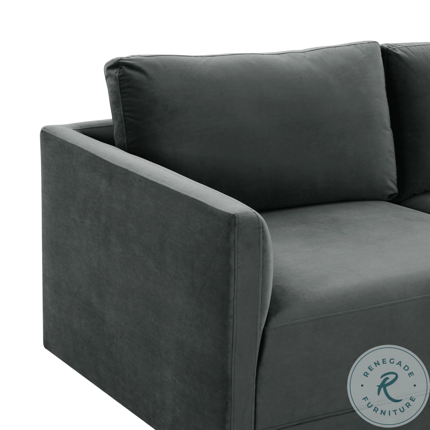 Willow Charcoal Velvet Modular Sofa - Image 6