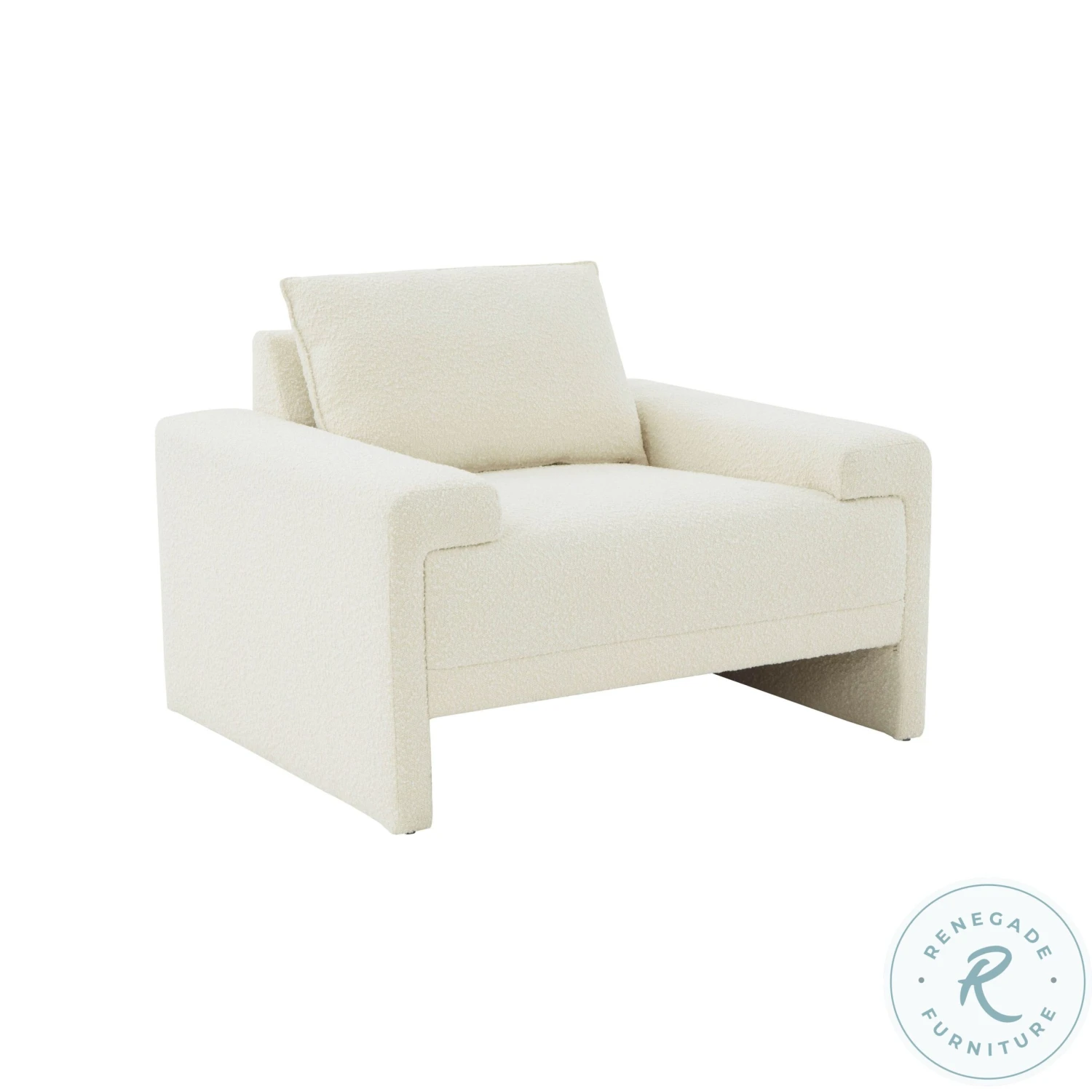 Maeve Cream Boucle Accent Chair - Image 4