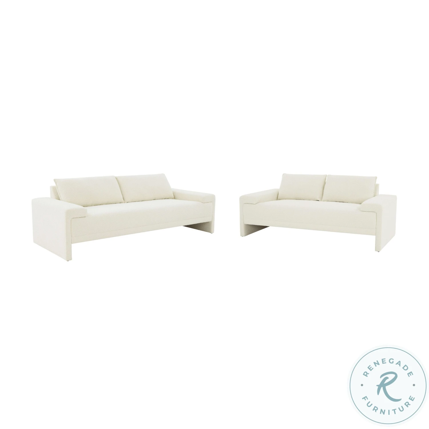 Maeve Cream Boucle Living Room Set - Image 3