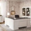 Roanoke White L-Shaped Home Office Set