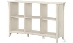 Salinas Antique White 6 Cube Organizer Console Table