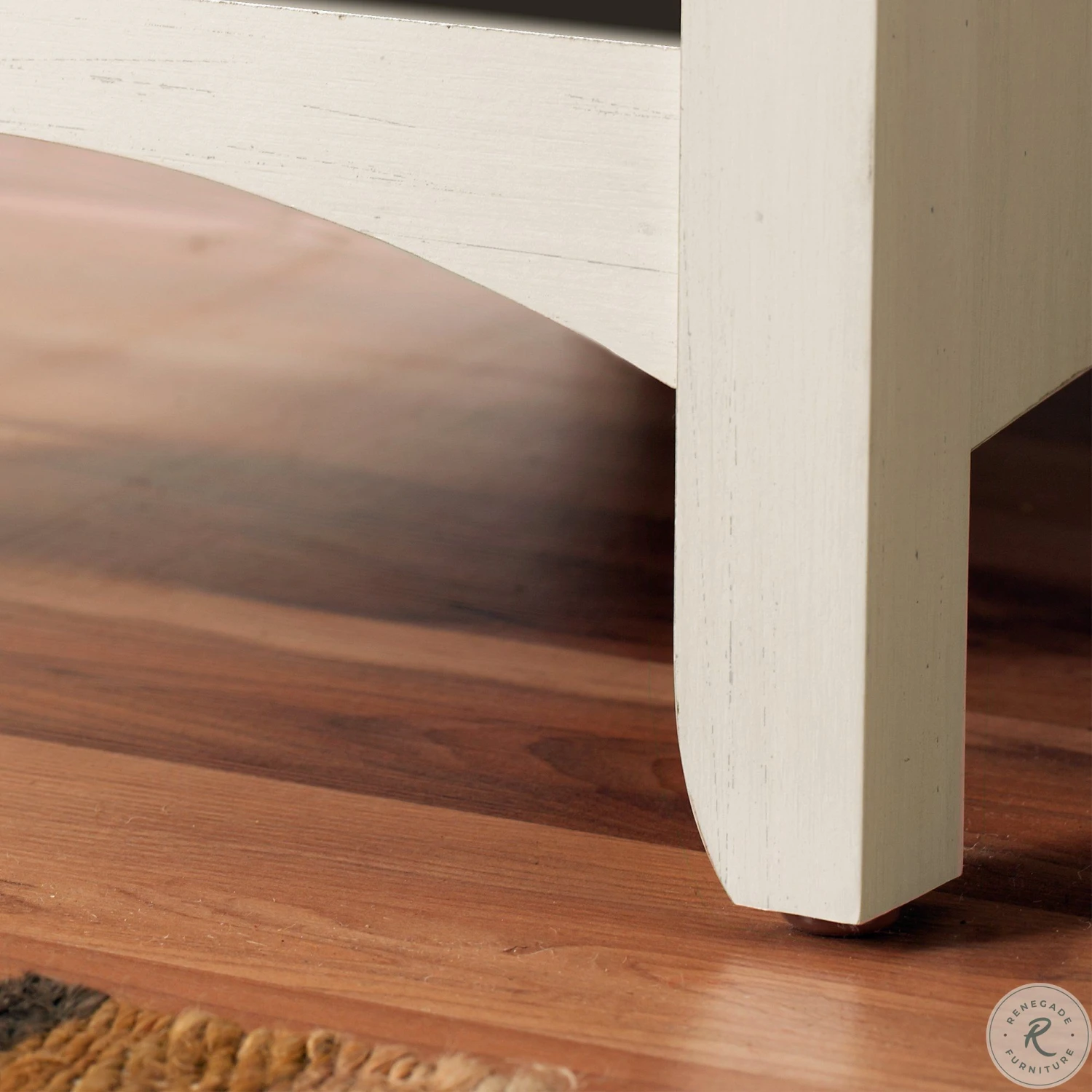 Salinas Antique White 6 Cube Organizer Console Table - Image 4