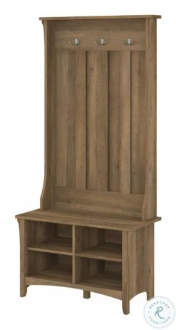 Salinas Reclaimed Pine Hall Tree With Shoe Storage Bench