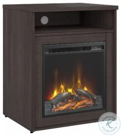 Studio C Storm Gray 24" Electric Fireplace With Shelf