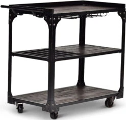 Sherlock Black And Brown Server Cart