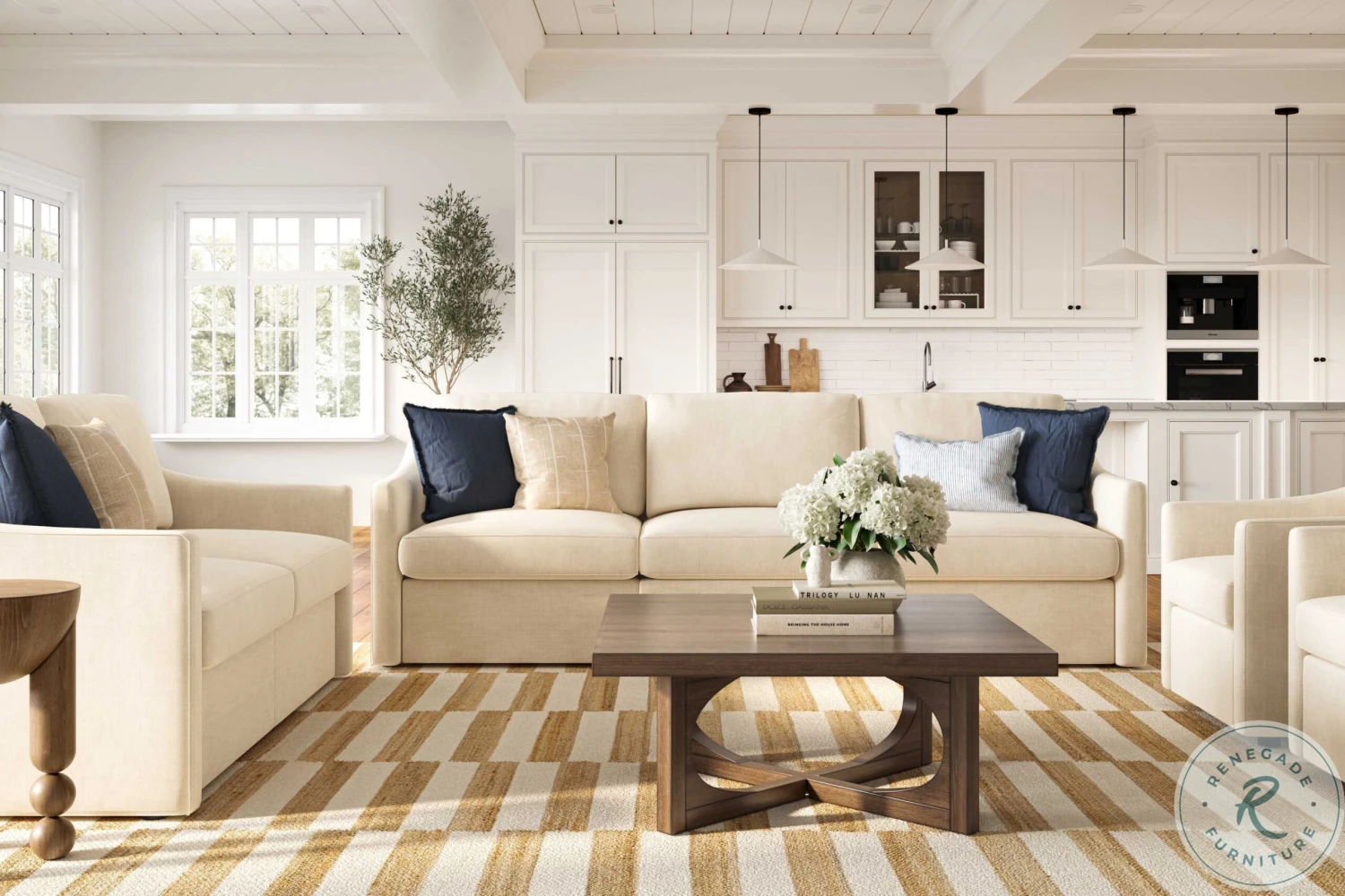 Aiden Beige Living Room Set - Image 2
