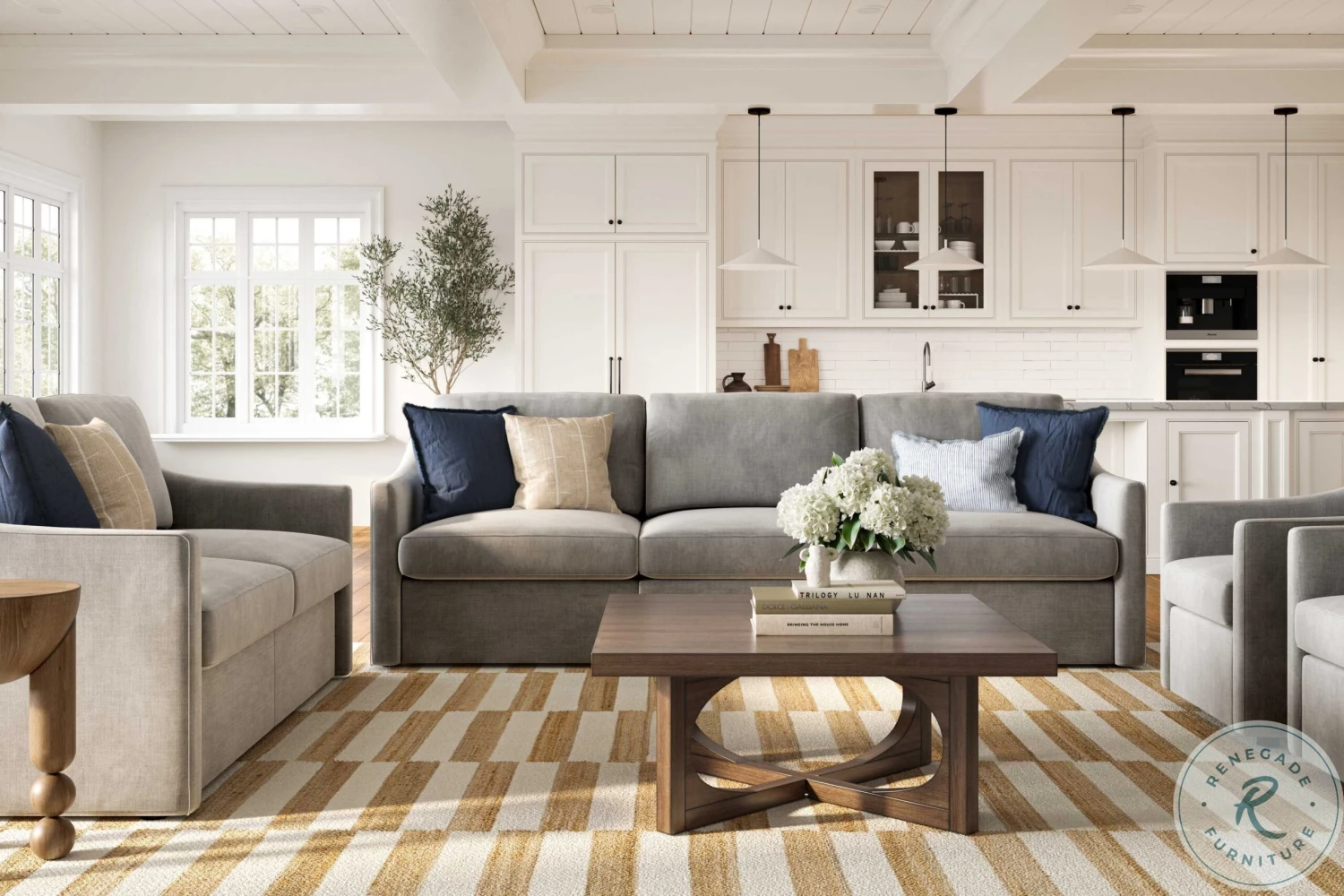 Aiden Gray Living Room Set - Image 2