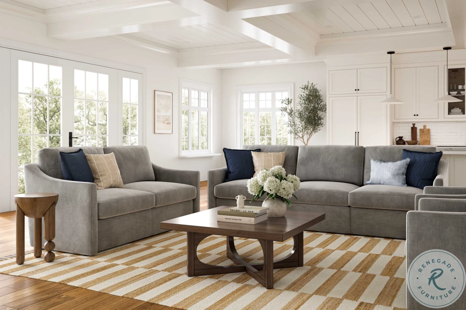 Aiden Gray Modular Loveseat - Image 2