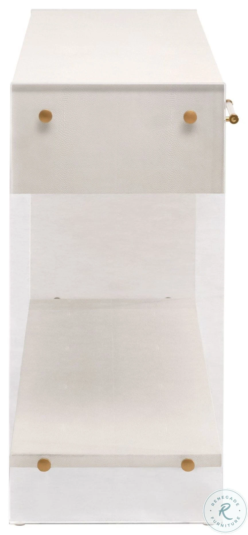 Traditions Sonia Pearl Shagreen And Lucite Console Table - Image 5