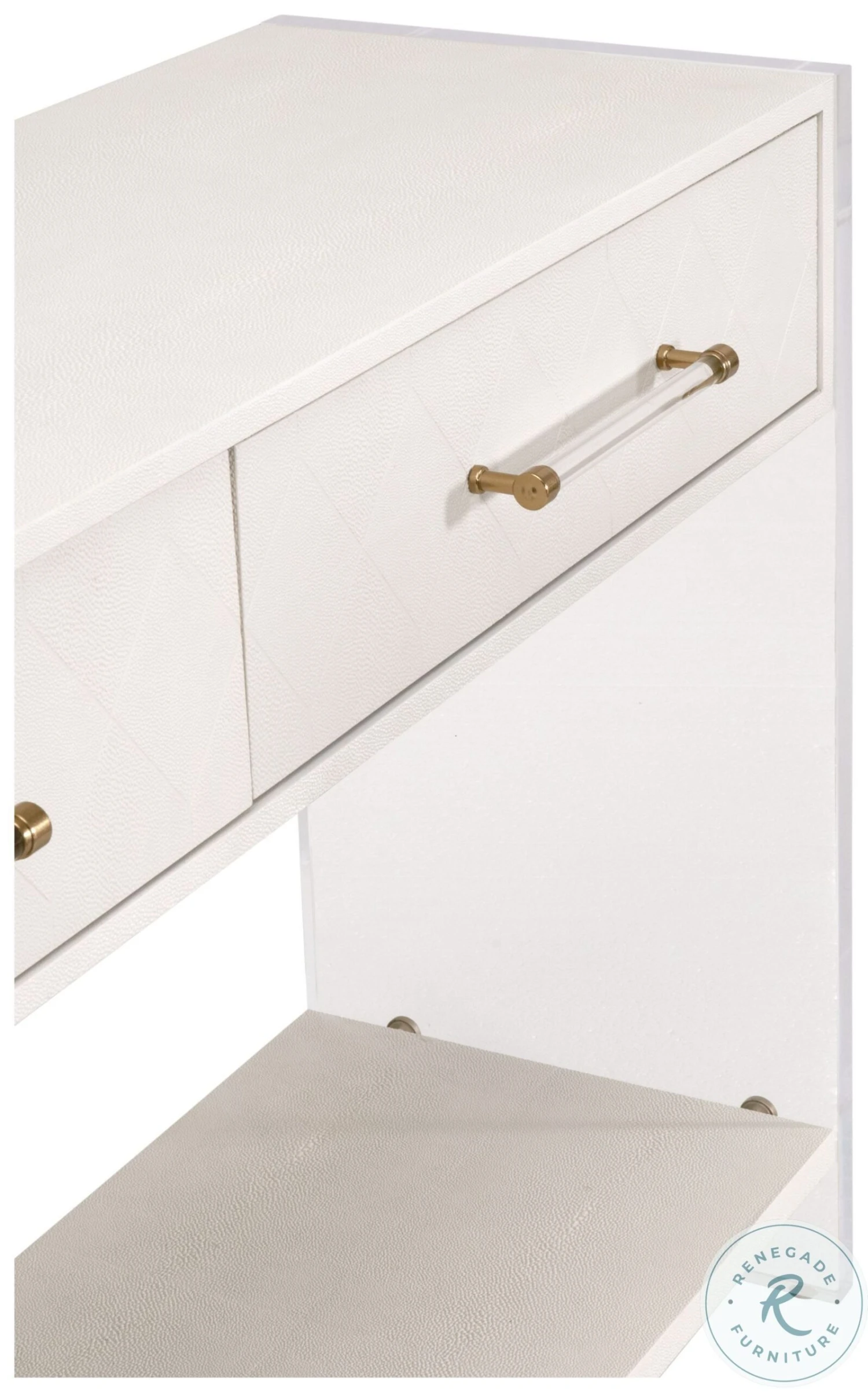 Traditions Sonia Pearl Shagreen And Lucite Console Table - Image 6