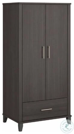 Somerset Storm Gray Large Armoire Cabinet