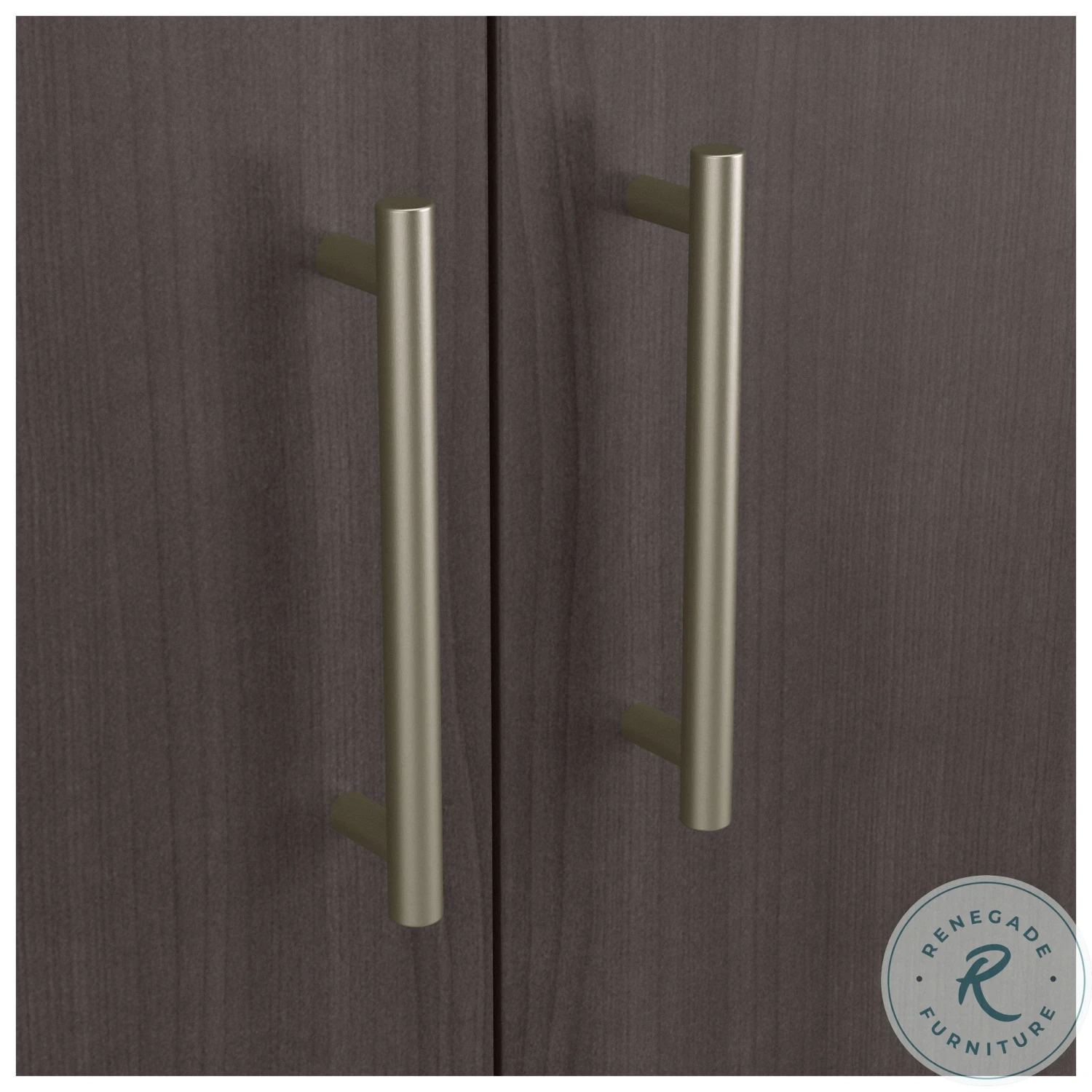 Somerset Storm Gray Large Armoire Cabinet - Image 4