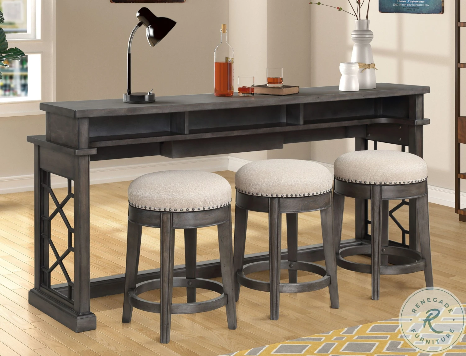 Sundance Smokey Gray Everywhere Console Bar Table - Image 3