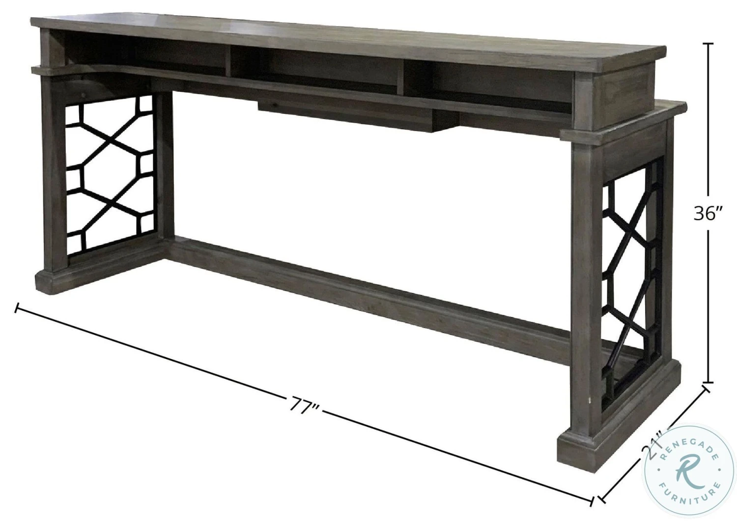 Sundance Smokey Gray Everywhere Console Bar Table - Image 4