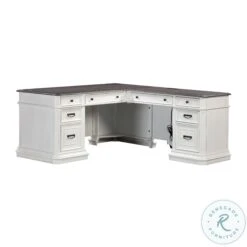 Roanoke White L-Shaped Desk