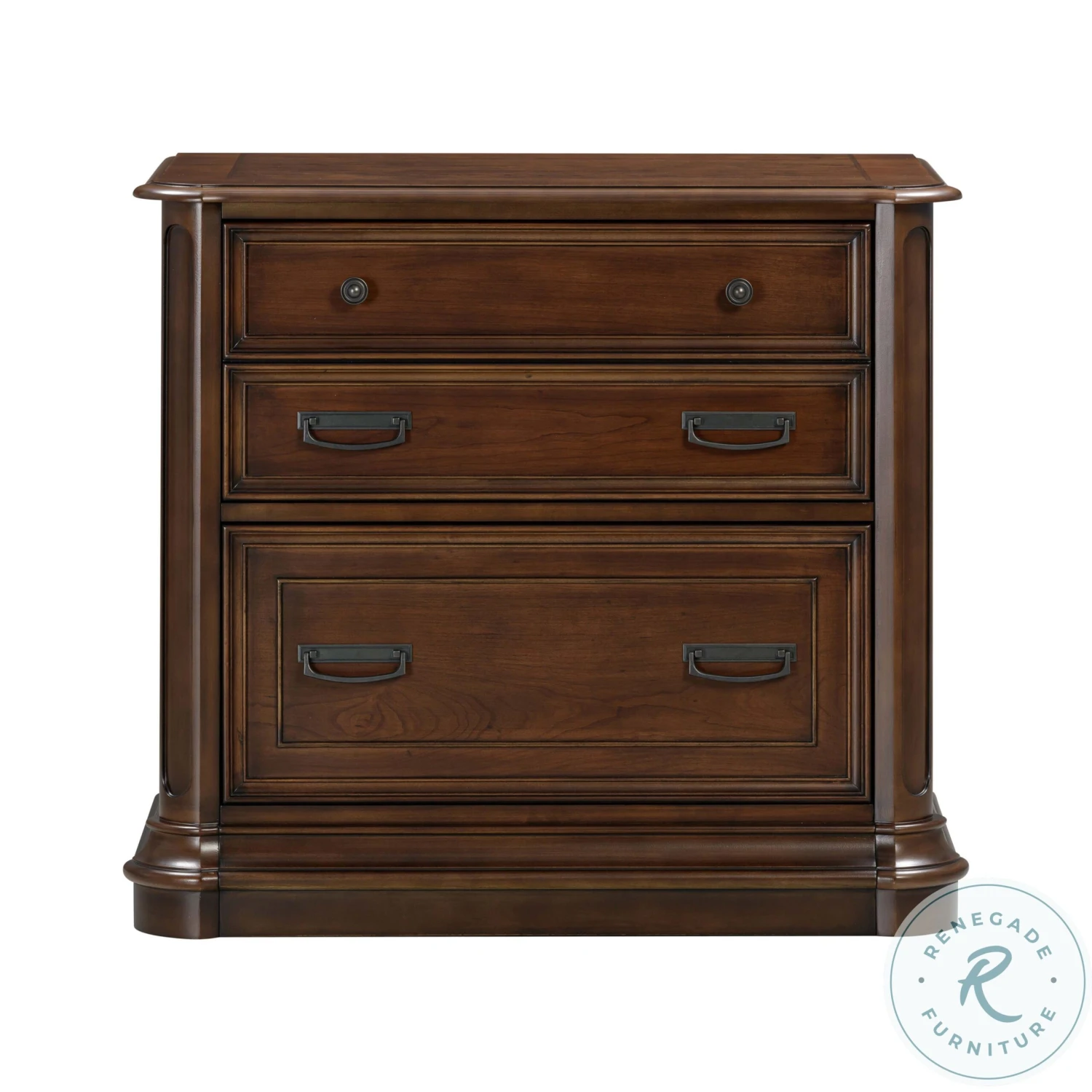 Roanoke Cherry L-Shaped Home Office Set - Image 5