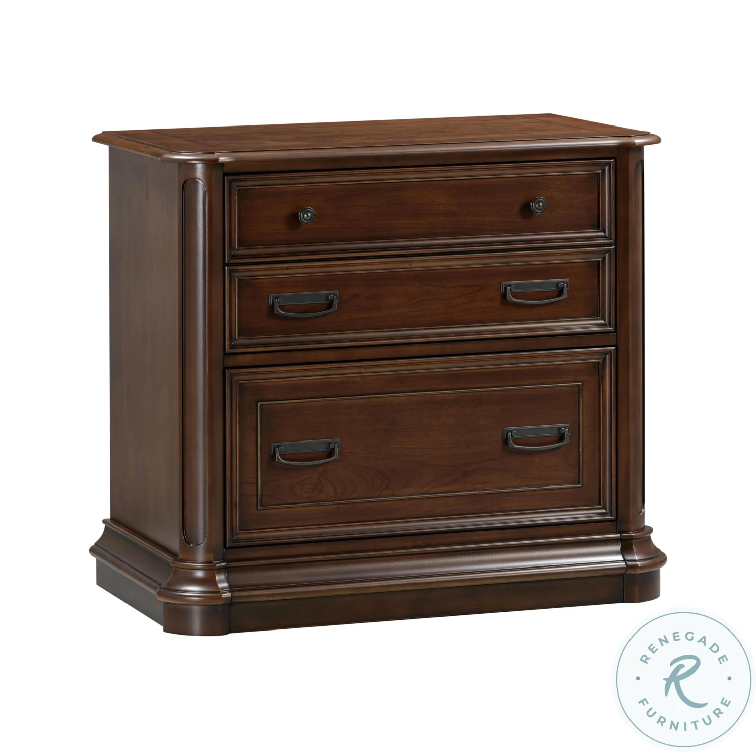Roanoke Cherry L-Shaped Home Office Set - Image 6