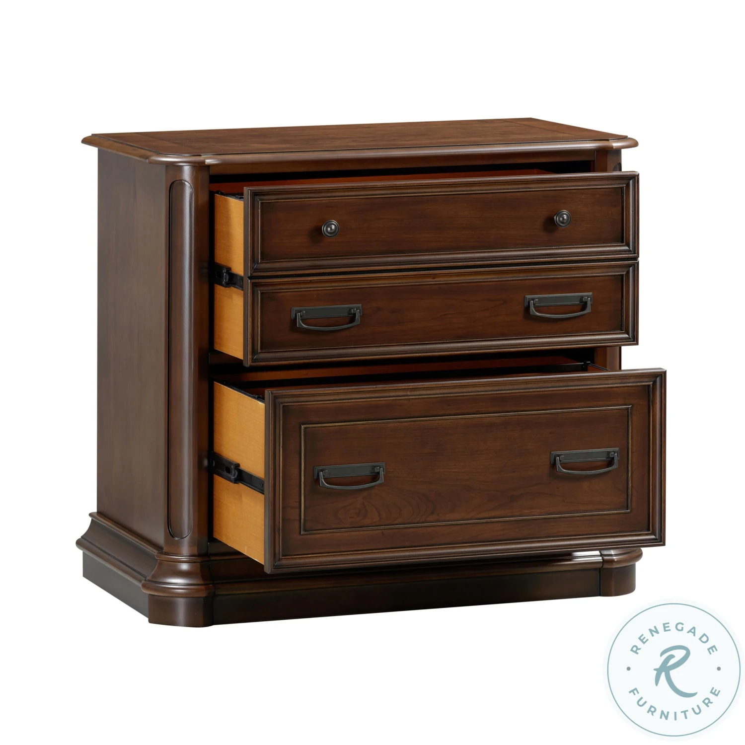 Roanoke Cherry L-Shaped Home Office Set - Image 7