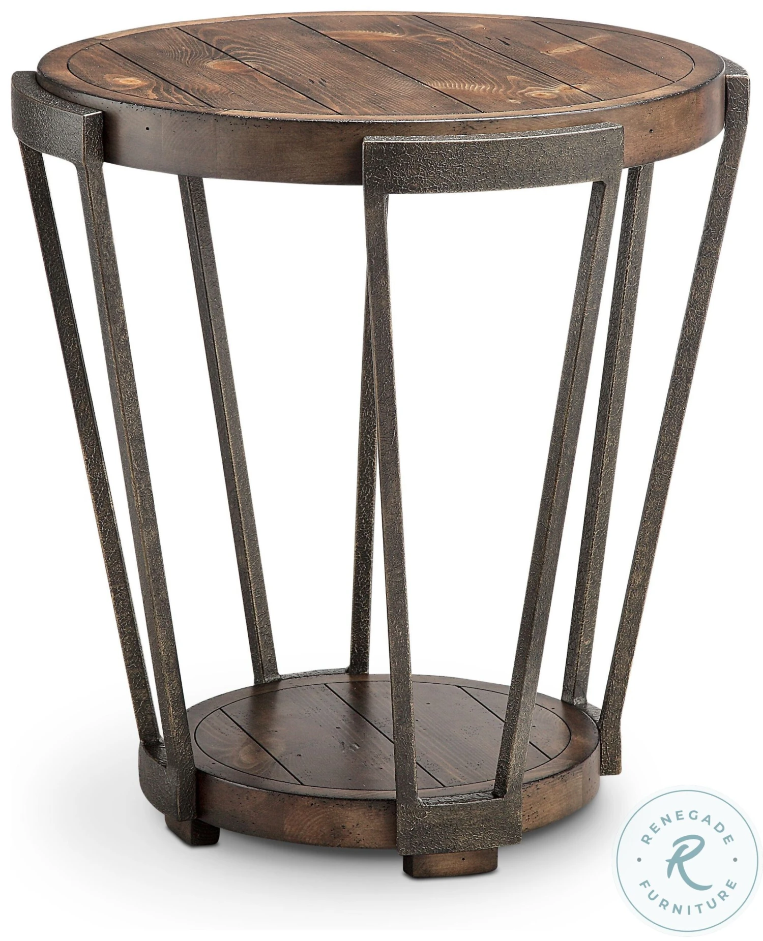 Yukon Bourbon And Aged Iron Round Occasional Table Set - Image 3