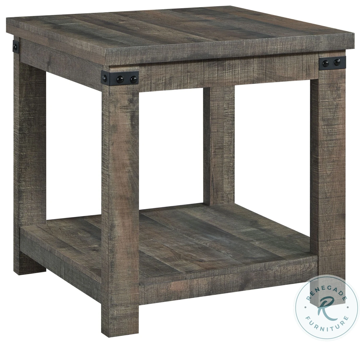 Hollum Rustic Brown Lift Top Occasional Table Set - Image 7