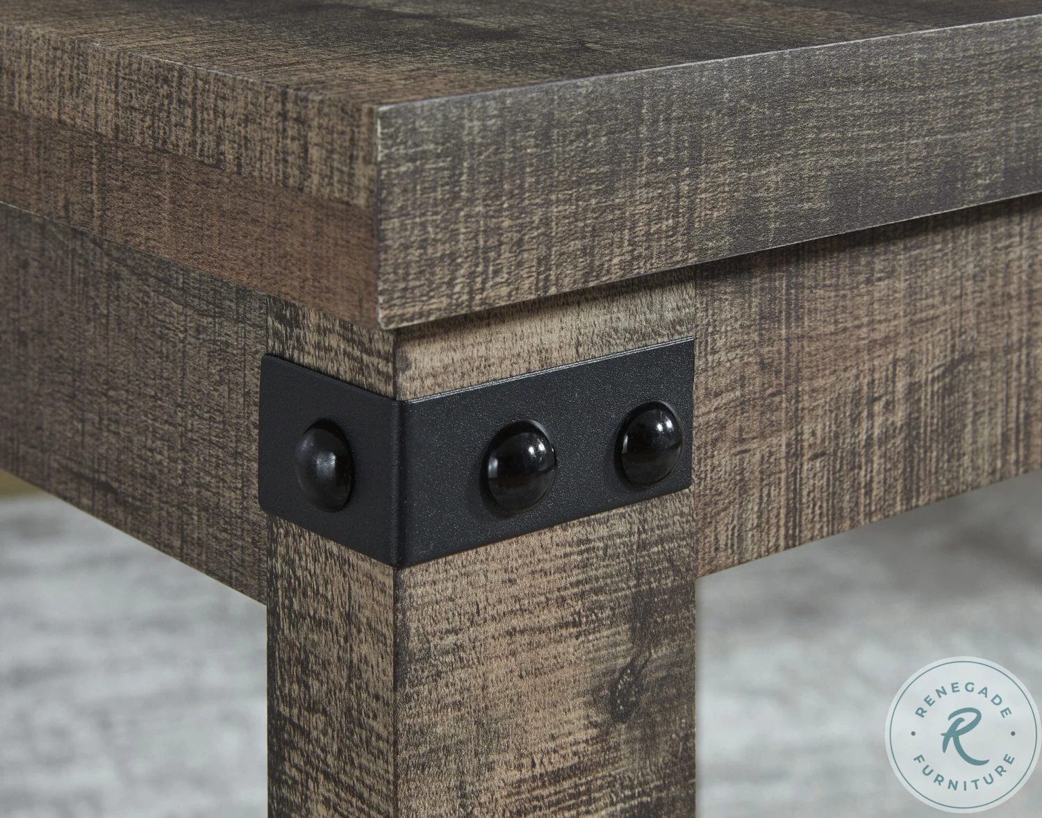 Hollum Rustic Brown Lift Top Occasional Table Set - Image 10