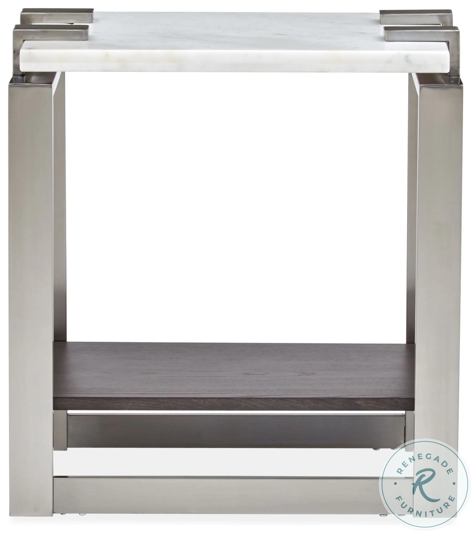 Paradox Pearl White And Roasted Almond Metal Rectangular Occasional Table Set - Image 10