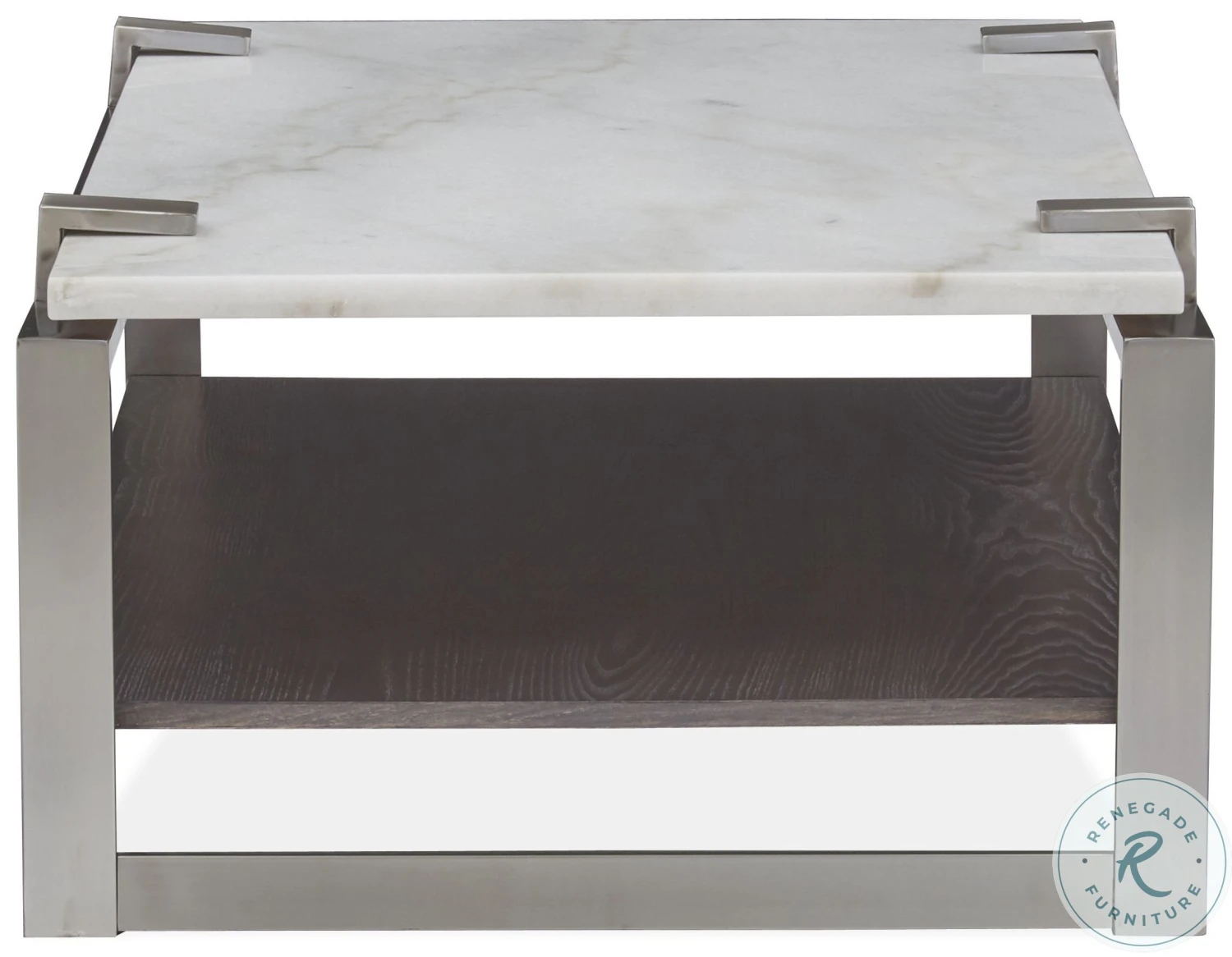 Paradox Pearl White And Roasted Almond Metal Rectangular Occasional Table Set - Image 5