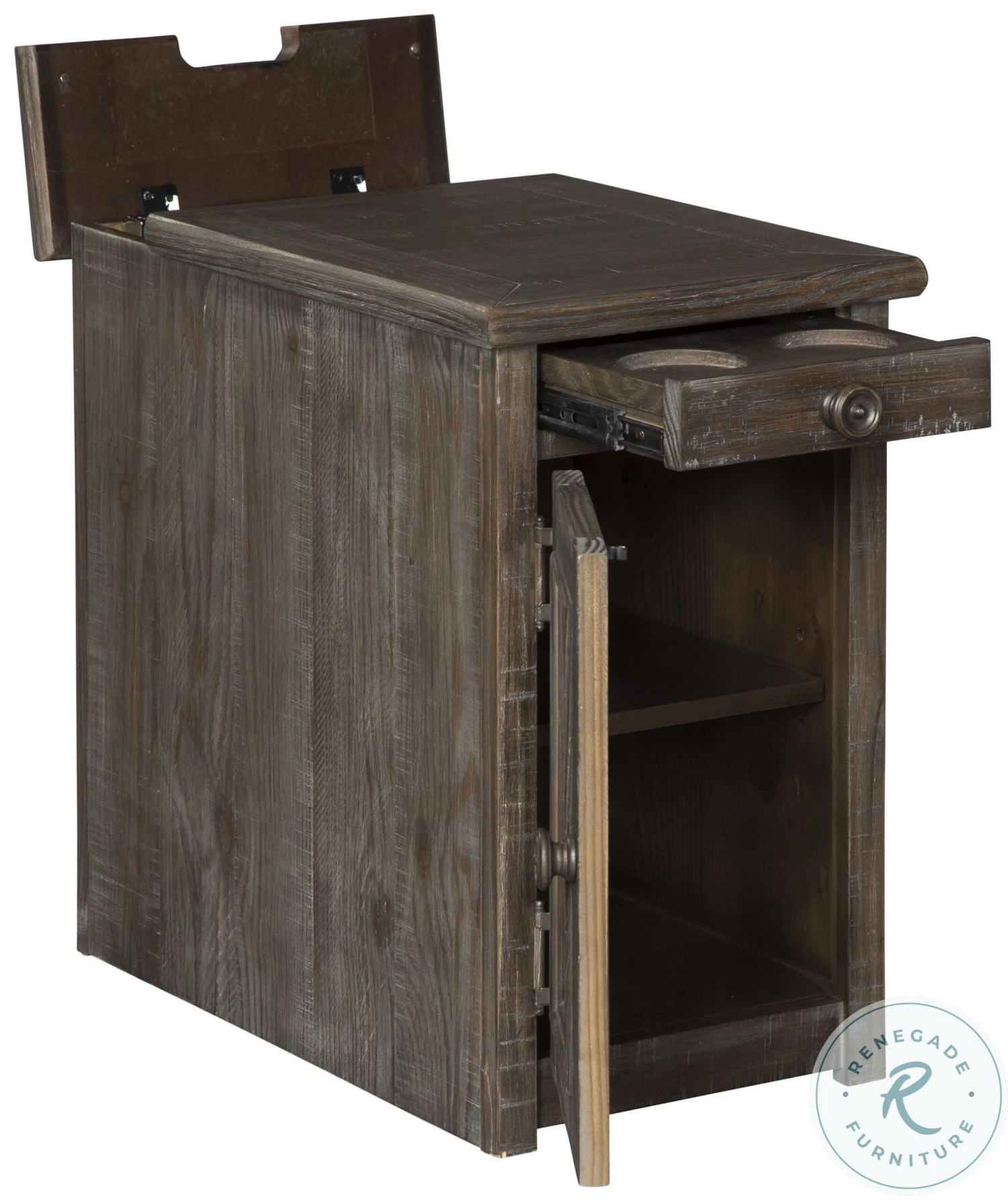 Wyndahl Rustic Brown Chairside End Table - Image 4