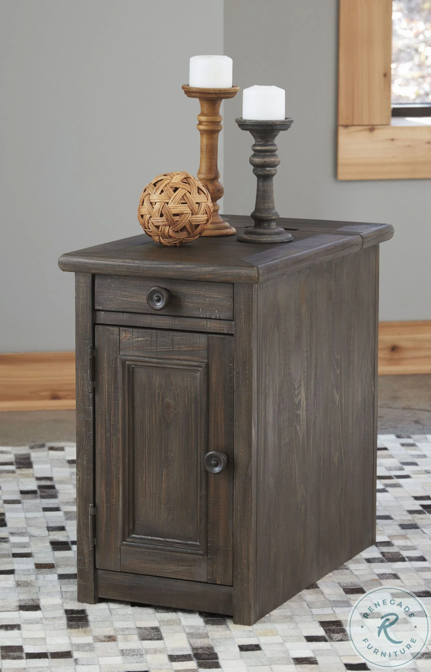 Wyndahl Rustic Brown Chairside End Table - Image 7