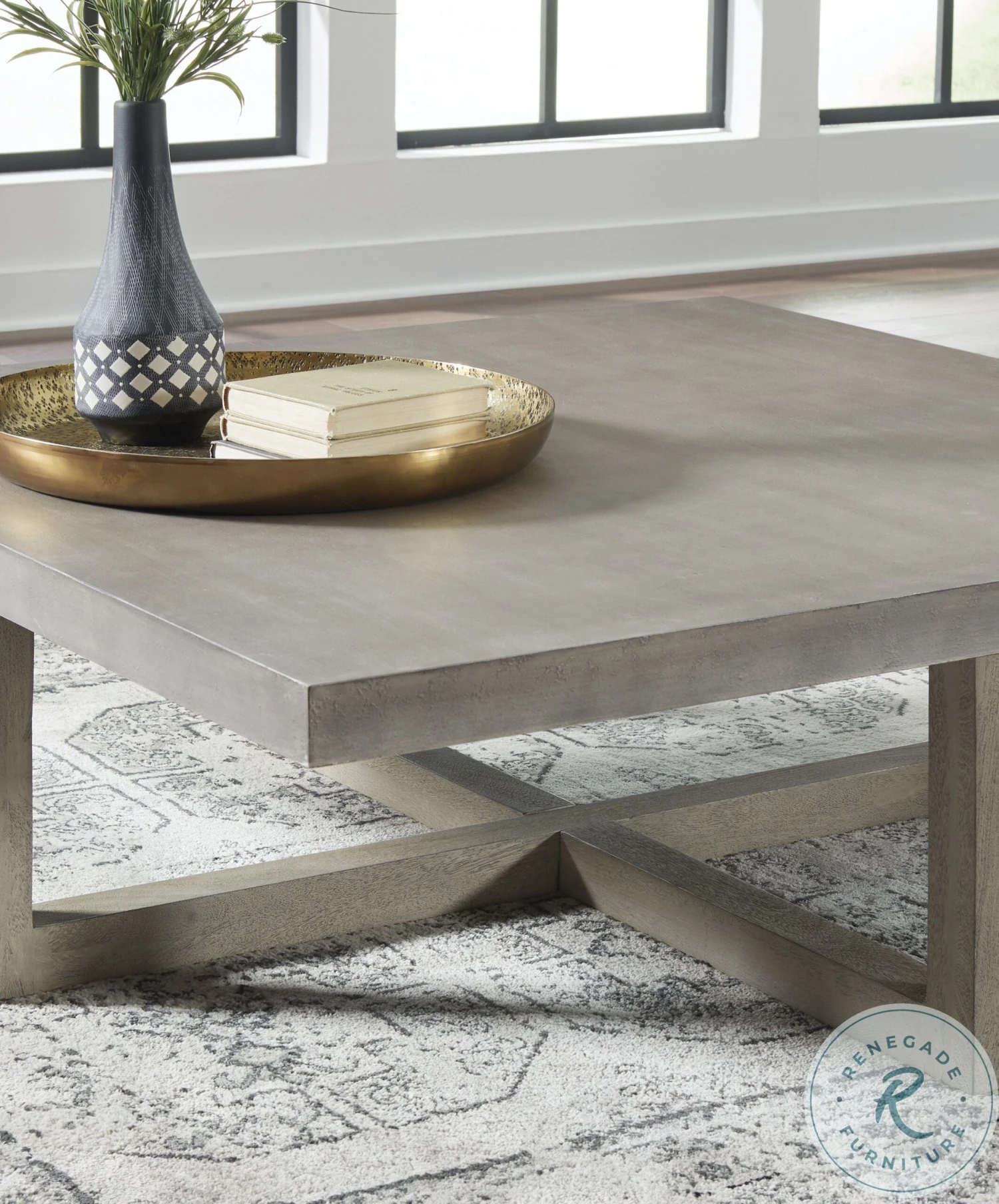 Lockthorne Gray Square Coffee Table - Image 6