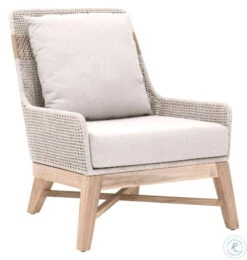 Woven Gray Tapestry Outdoor Club Chair