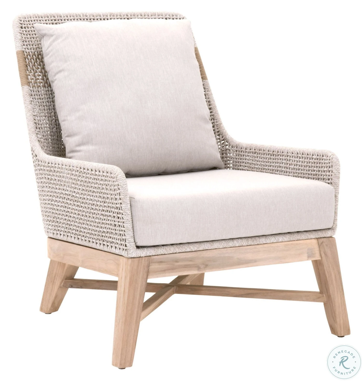 Woven Gray Tapestry Outdoor Club Chair