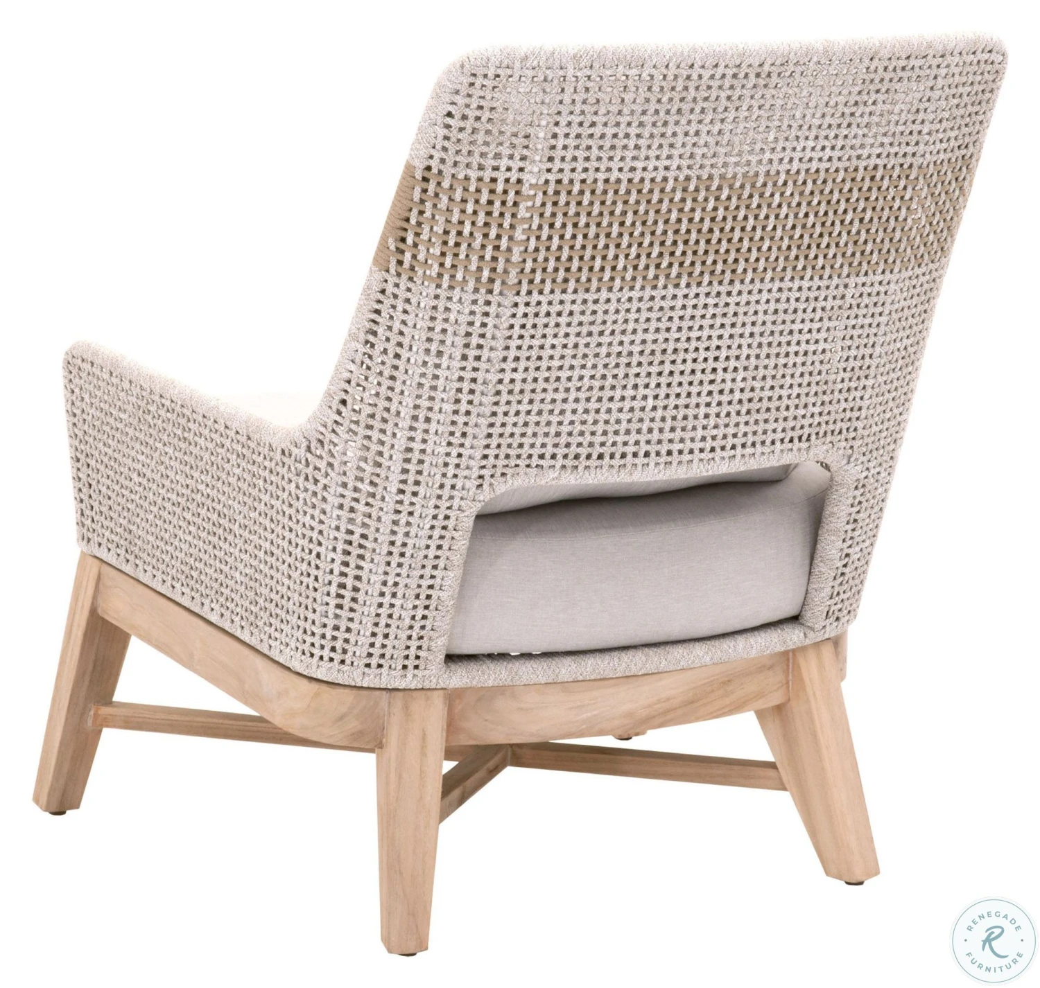 Woven Gray Tapestry Outdoor Club Chair - Image 4