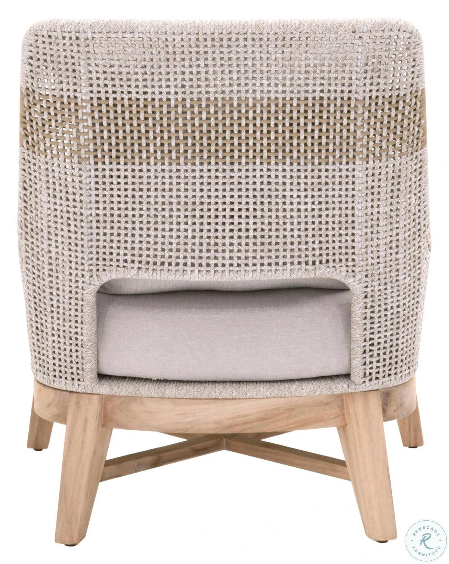 Woven Gray Tapestry Outdoor Club Chair - Image 5